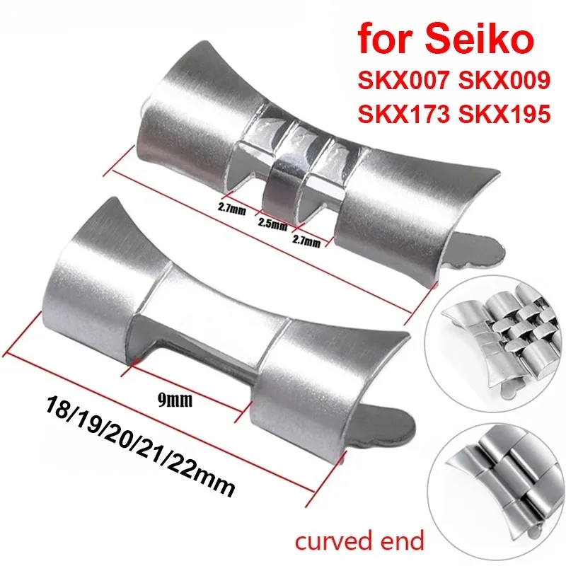 18/19/20/21/22Mm Adattatore Piatto Curvo Jubilee Oyster Cinturino Da Polso Collegamento In Metallo Connettori In Acciaio Inossidabile Per Seiko Skx009