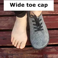 TONGLEPAO Spring Women's Wool felt Barefoot Sports Shoes Flat, Soft, Thin Sole, Scattered Wide Toe 2