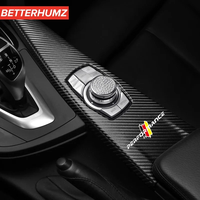 For BMW F30-F36 Multimedia Knob Panel Trim Cover MP Alcantara Sticker Interior Accessory