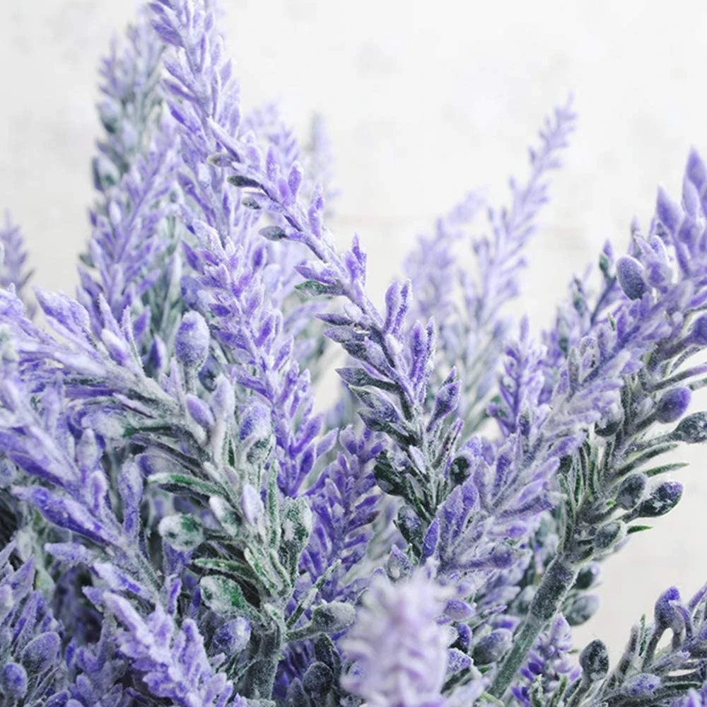 Purple Artificial Lavender Flowers Bouquet Fake Plant For Home Decor Garden Christmas Wedding Decoration Vase Accessories Indoor