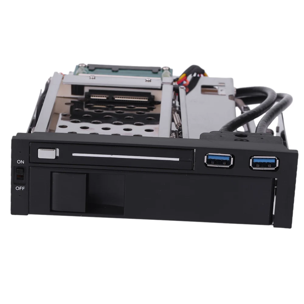 듀얼 베이 3.5인치 2.5인치 SATA III 하드 드라이브 HDD & SSD 트레이 캐디 내부 모바일 랙 인클로저 도킹 스테이션 (USB 3.0 핫스왑 포함)