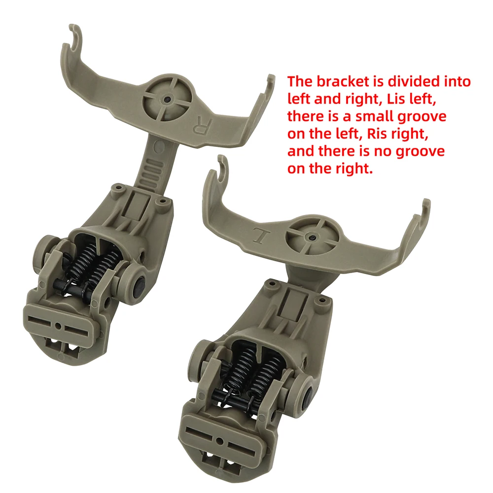 Tactical Helmet M-LOK Rail Adapter for Howard Impact Sports Tactical Headset Electronic Shooting Earmuff Anti-noise Headset