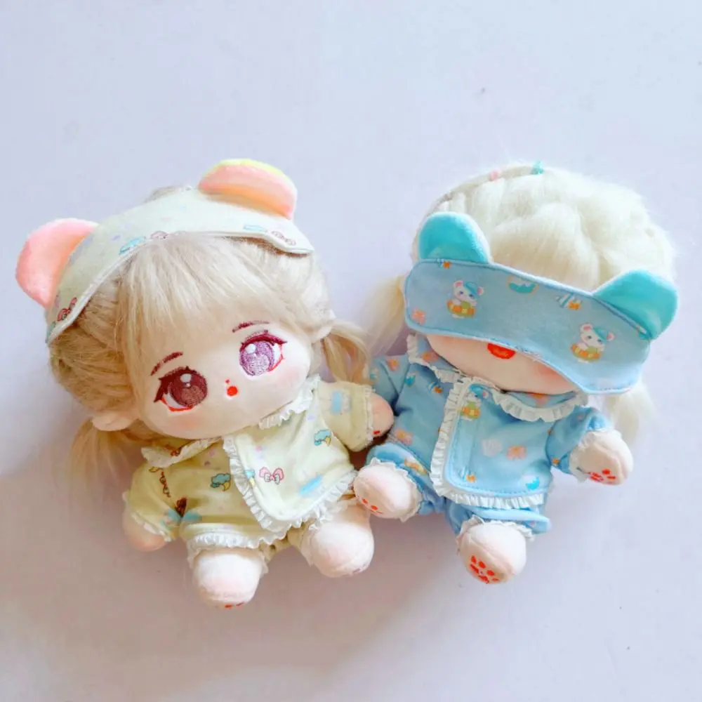 인형 언더코트 미니 잠옷 바지, 인형 옷, 면 인형 장난감 액세서리, 아이돌 인형 의상, 티셔츠 세트, 20cm
