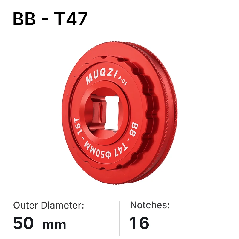 Advanced Bicycle Bottom Bracket Installation & Removal Tool - 12/16-Notch, 49-53mm Adjustable Range