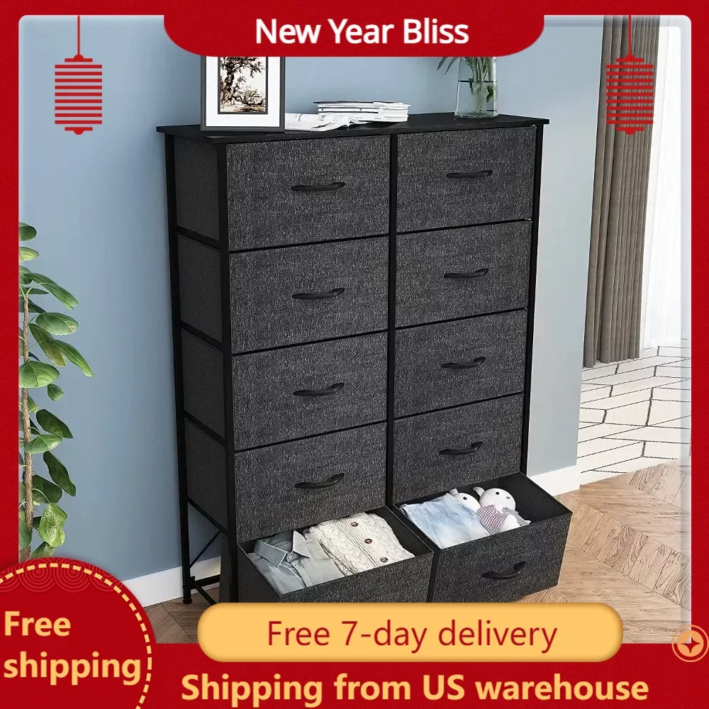 

Vanity Table for Makeup Dressing Table With Mirror Black Grey Drawers Dresser Fabric Storage Tower Cabinet Bin Storage Organizer