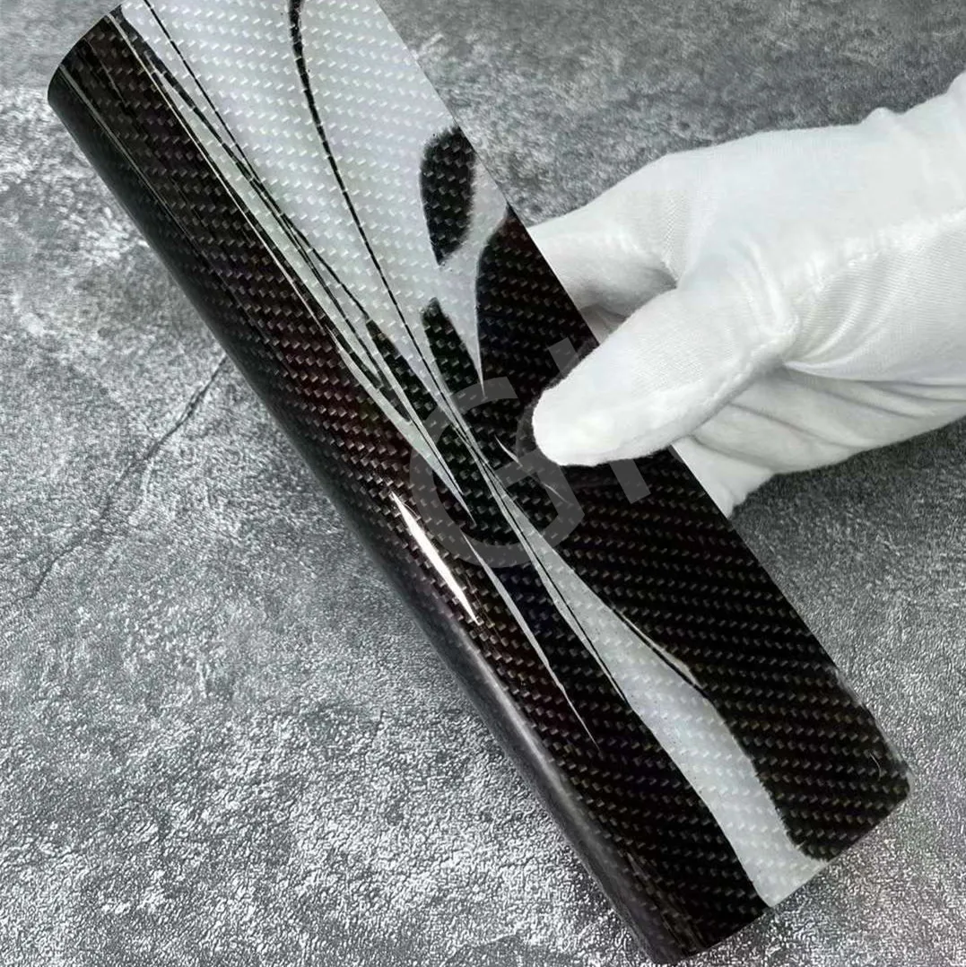 PVC TPU 탄소 섬유 스트라이프 스티커 바디 컬러 페인트 보호, 탄소 섬유 필름, 블랙 비닐 접착, 자동차 비닐 랩