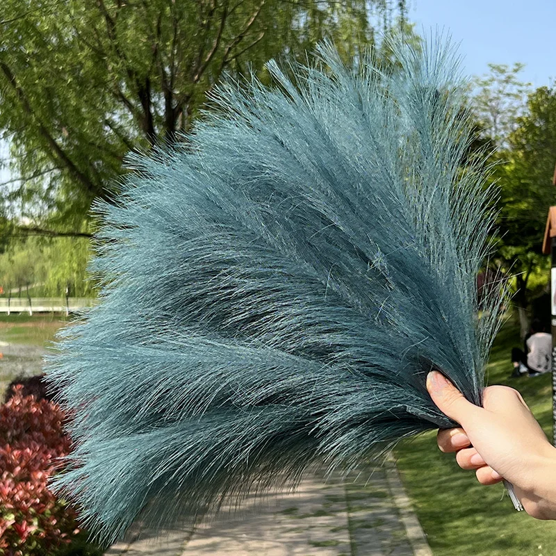 30/15 Faux Pampas Grass 42cm Artificial Pompous Grass Fake Pompass Branch Vase Filler Flower Arrangement for Home/Wedding Decor