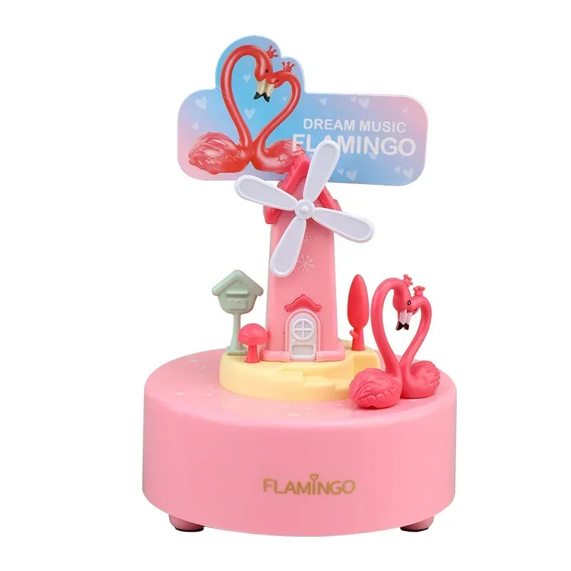 Home Tabletop Decorations Wind-up Revolving Musical Box Rotating Music Boxes Birthday Valentine Gift For Teens 3