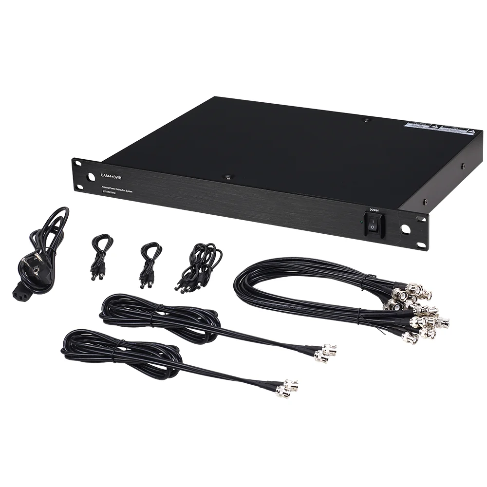 UA844 UA844+/LC Antenna Amplifier 5 Channel Power Distributor System Super Wideband UHF 470-952MHz for Wireless Microphone wireless microphone audio power amplifier