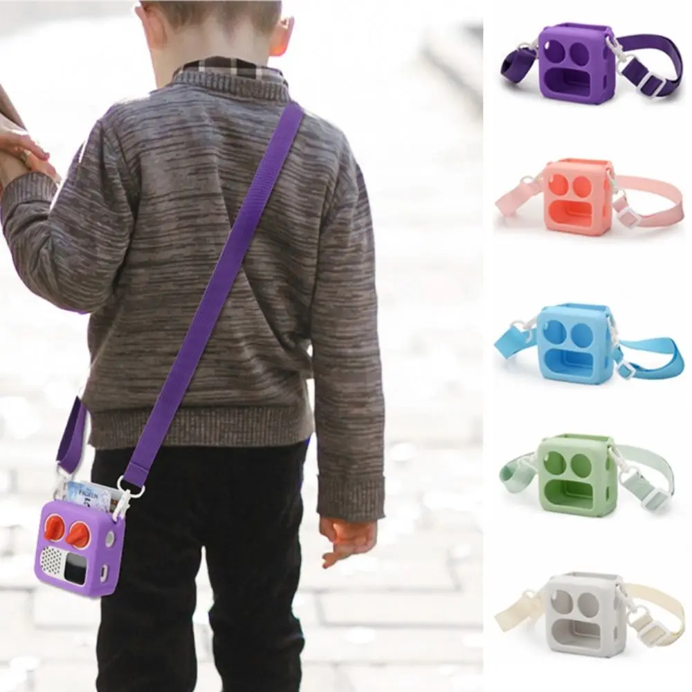 Shockproof Silicone Protective Case with Shoulder Strap - Anti-Lost Full Coverage, Waterproof & Soft