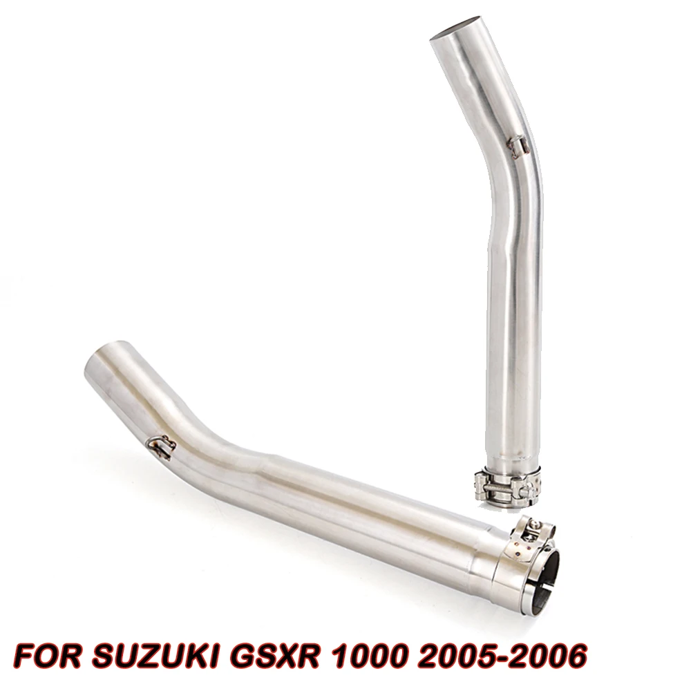

51 мм для Suzuki GSXR1000 K5 K6 2005-2006 выхлопной глушитель мотоцикла средняя труба из нержавеющей стали средняя звеньевая труба