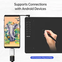T1161 Graphics Tablet for Drawing, Ultra-thin Art Sketch Digital Pad with Battery-free Stylus 8 Pen Nibs 8192 Levels Pressure 6