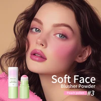 3 Colors Multi-Use Shimmer Soft Face Blusher Powder Tinted Solid Moisturizer Stick For Cheek & Eyes & Lips Korean Face Cosmetics 1