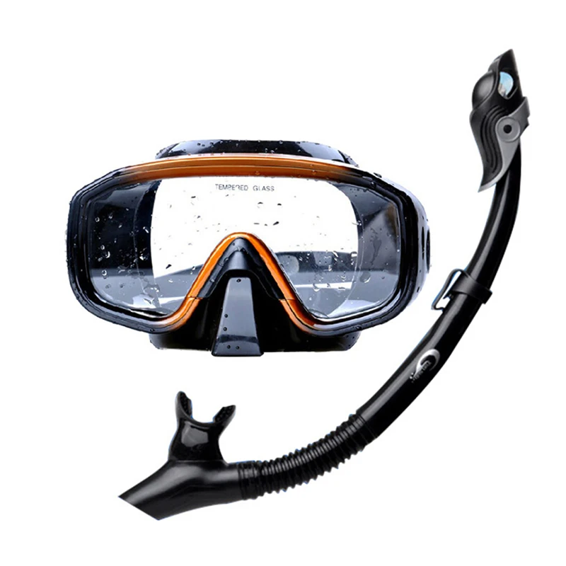 Professional Silicone Scuba Diving Mask and Snorkels Anti-Fog Goggles Glasses Diving Swimming Easy Breath Tube Set swimming goggles snorkeling diving mask diving mask diving goggles snorkel set