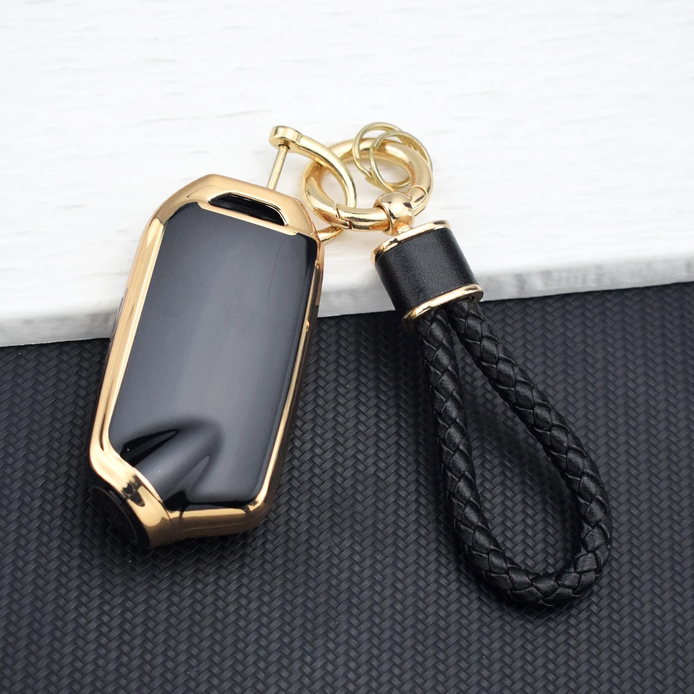 기아 스팅어 GT 엘리트 리미티드 K900/K9용 TPU 키 케이스 커버, 긁힘 방지 4/7 버튼 키리스 엔트리 자동차 키 홀더 키 체인