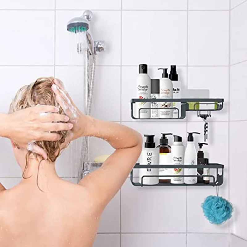 Mensola da parete per bagno senza foratura Organizer per doccia set di  accessori per il bagno per portaspezie per cosmetici porta Shampoo -  AliExpress
