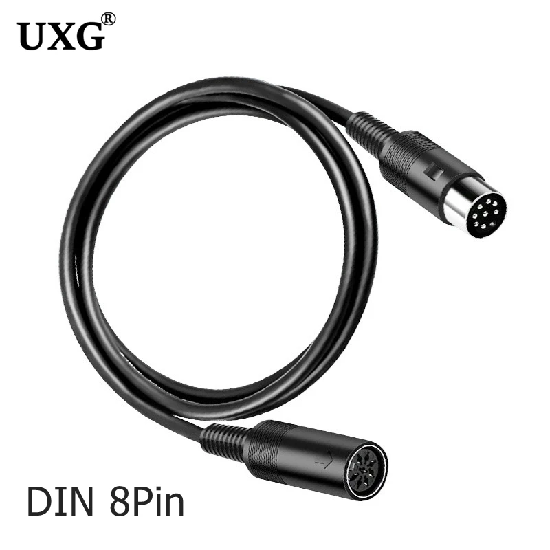 Pin Din Masculino para Masculino Feminino Speaker Midi 8pin Cabo de Extensão de Áudio 0.5m 1m 1.5m 3m 5m 8 - Imagem 3