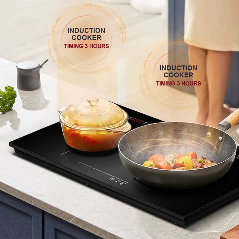 Embedded Induction Hob 2 Burner CE Certified Fast Heating Energy Saving 220V 110v Electric Cooktop 3