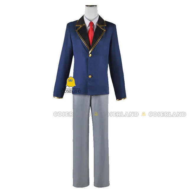 Anime Tomo-chan Is A Girl! Tomo Aizawa Junichirou Kubota Cosplay Costume  Wig Green Outfit School Uniform Skirt Spats Men Women