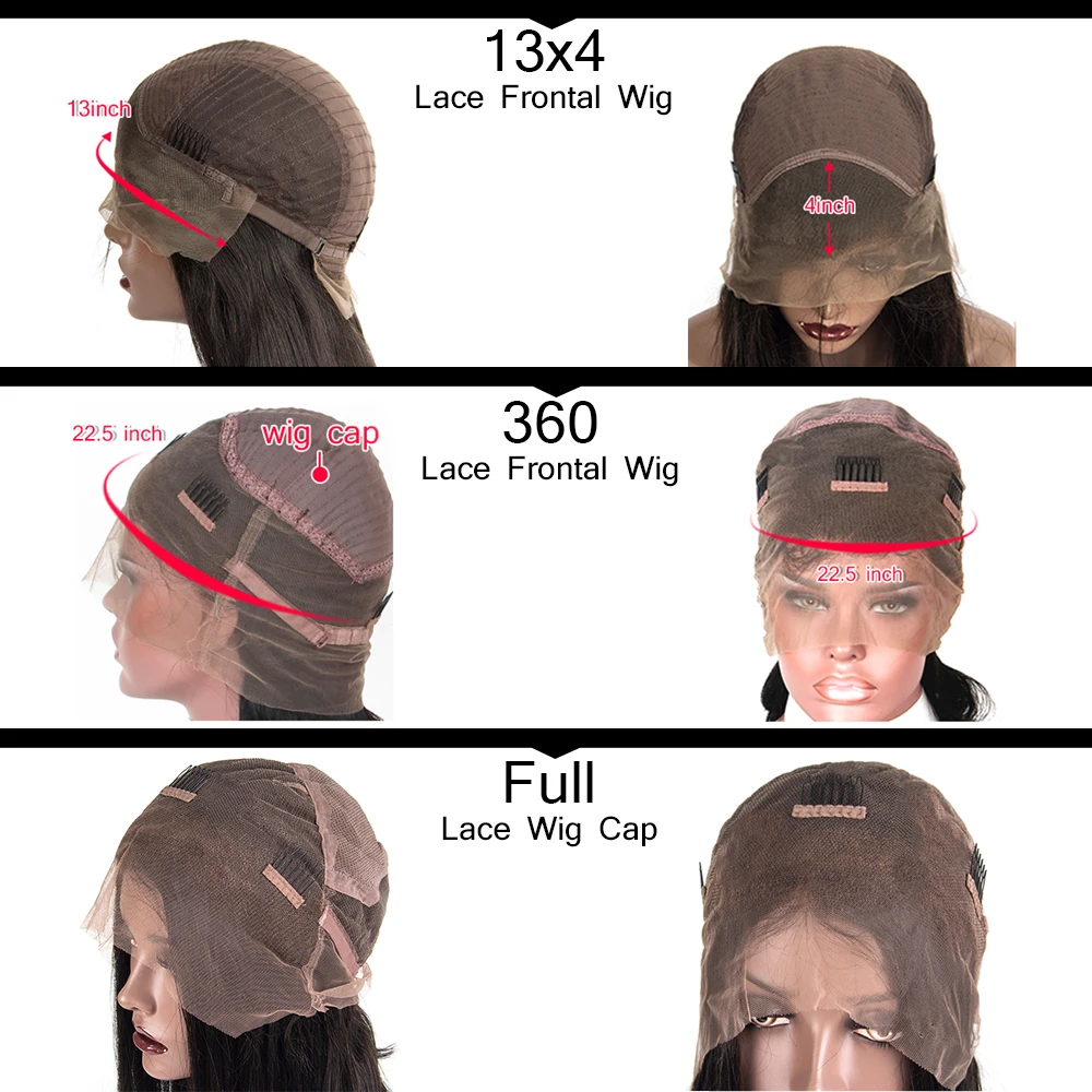 Full Lace Wig Human Hair With Kinky Edges Hairline Brazilian Kinky Straight 360 Lace Frontal Wig 13x4 Front Human Hair Wigs human hair wig lace front wigs