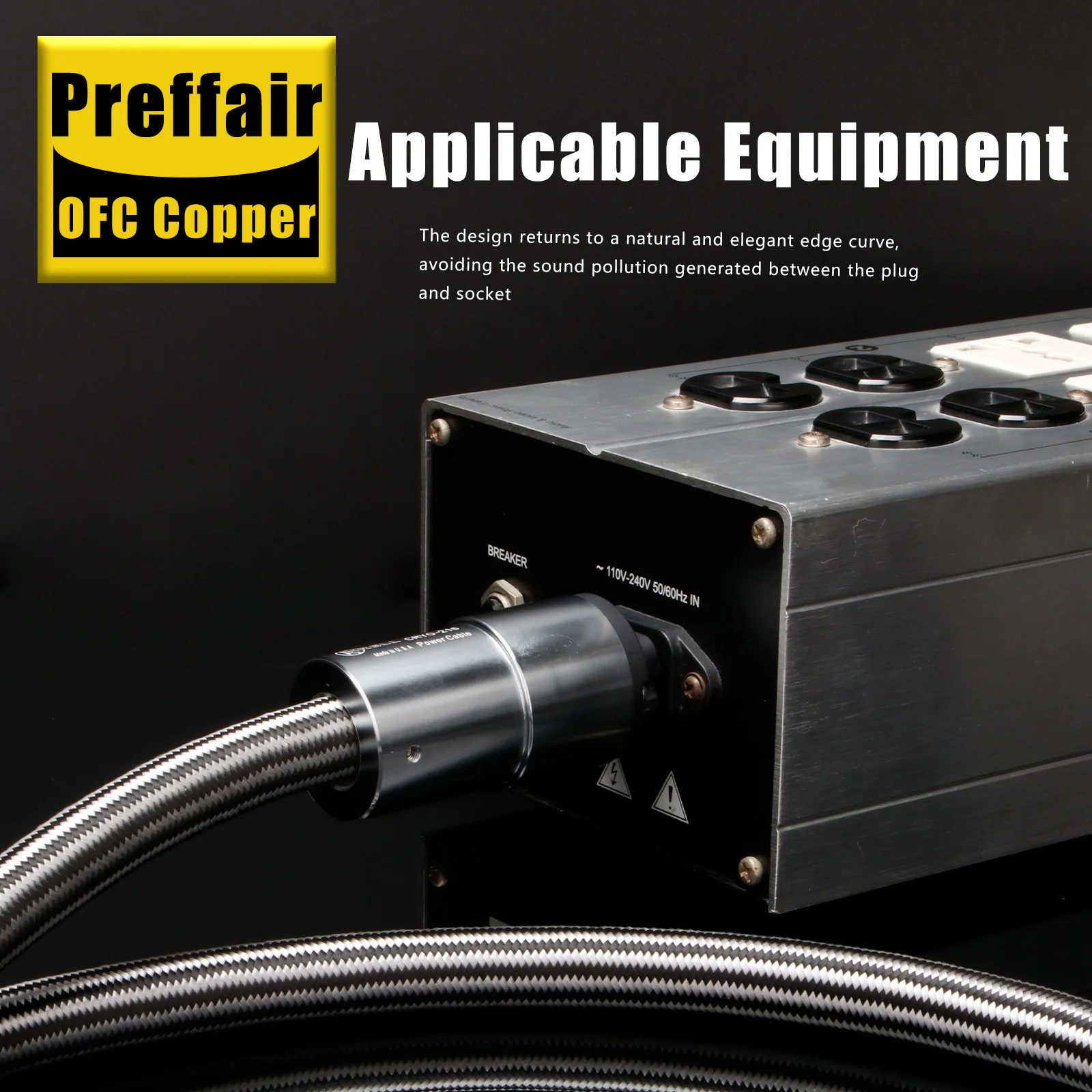Preffair 12AWG HIFi US/AU/EU/UK AC Power Cord Audio CD Amplifier AMP Standard Power Cables