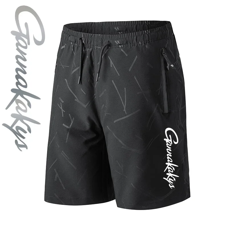 Summer Fishing Pants Men's Sports Breathable Shorts Training Fitness Pants Outdoor Hiking Quick Drying Beach Shorts