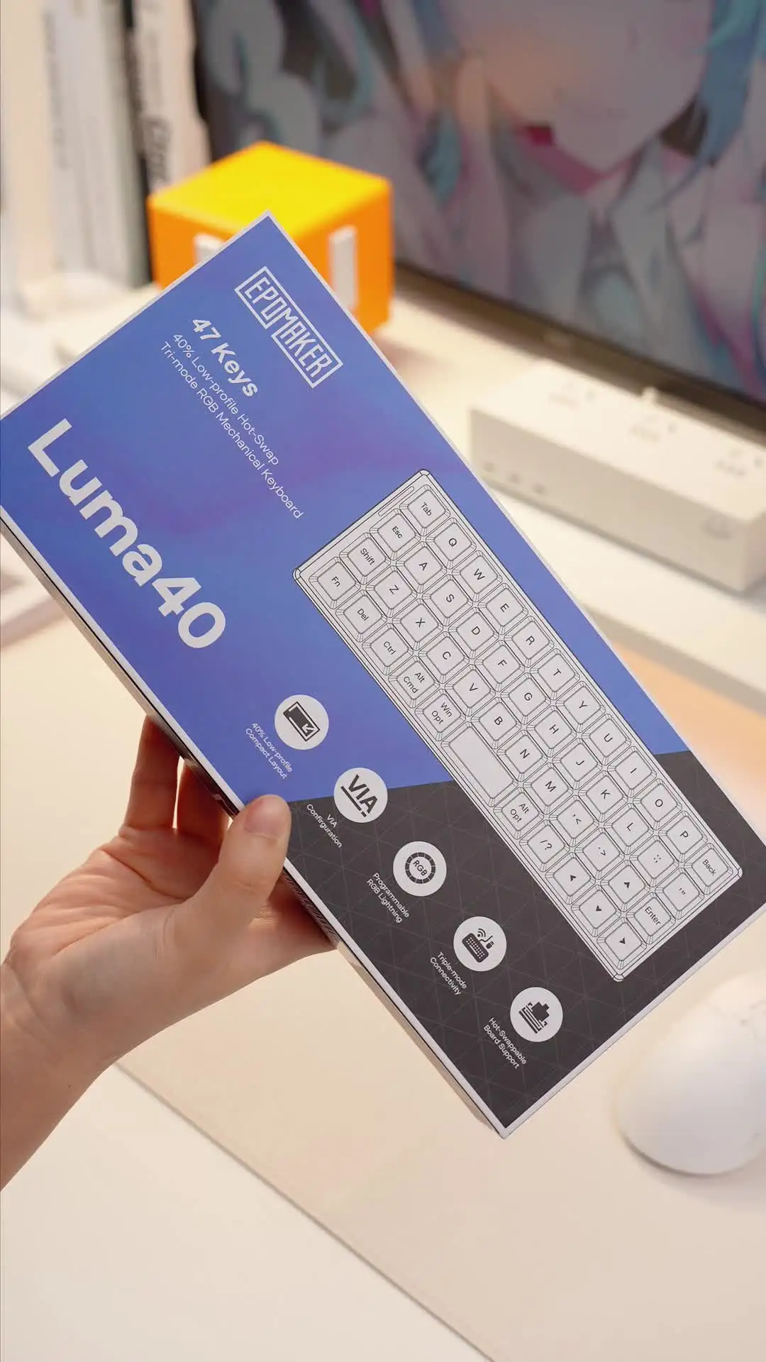 EPOMAKER Luma40 40% Mechanical Keyboard Wired Bluetooth 2.4G