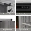 Fireplace TV Stand with Two Barn Doors and Storage Cabinets for Televisions 58 Inch, 5
