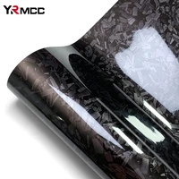 Carbon Fiber Film Glossy Black Car Body Film Forged Carbon Fiber Vinyl Wrap Film Self Adhesive Decal Sticker for Car Accessories 6