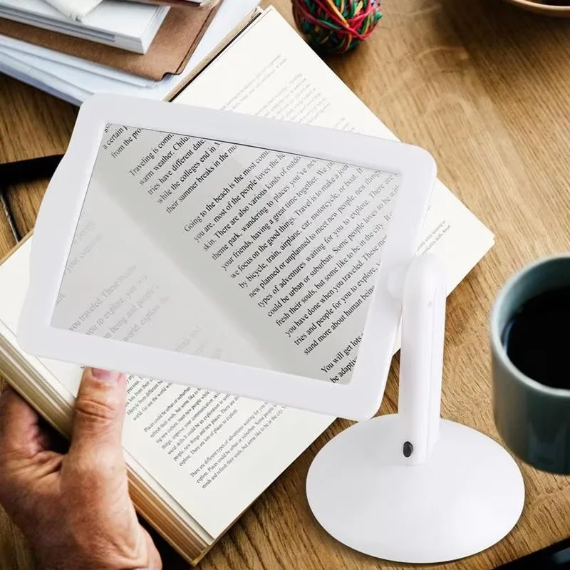 3X 180&deg; Rotatable Magnifying Glass Handsfree Loupe Screen Reading Foldable Multi-function Convenient LED Light,magnifying glass,reading magnifier