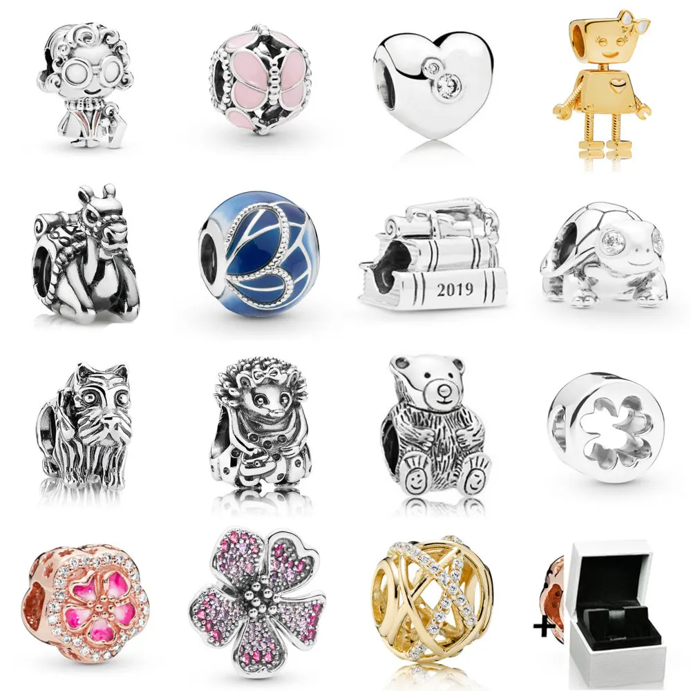 

2023 new 100% 925 sterling silver creative small animal book suitable for DIY original bracelet jewelry gift