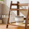 Double Layer Bamboo Rack 2-Tier Desktop Organizer Display Racks Office Stationary Office Storage Makeup Organizion for Vanity 5