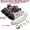 Motorcycle Exhaust Escape Modify Link Pipe With Muffler Moto DB Killer Slip On For Honda VFR800F VFR800X VFR 800 X F 2014-2020