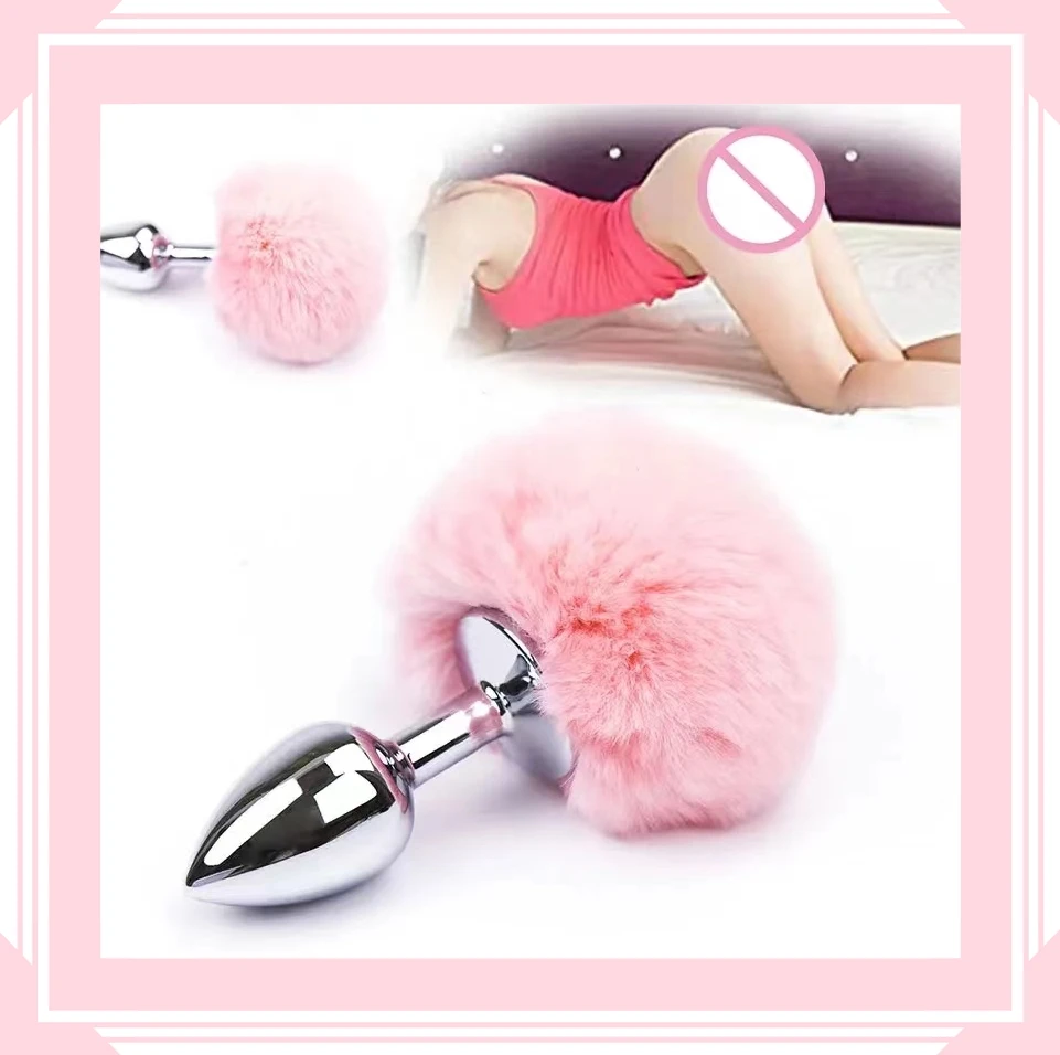 

Tail Anal Plug with Crystal Jewelry Smooth Touch Stainless Steel Bunny Butt Plug No Vibration Anal Sex Toys for Woman Men Gay