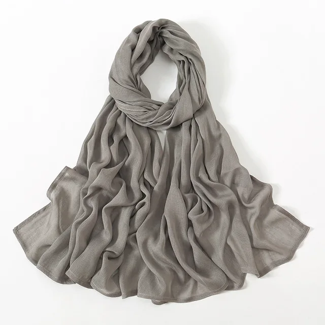 Nouveau Hijabs musulmans pour femmes écharpe mince châles unis Femme Musulman doux Viscose rayonne foulard islamique Turban bandeau 190x85 cm