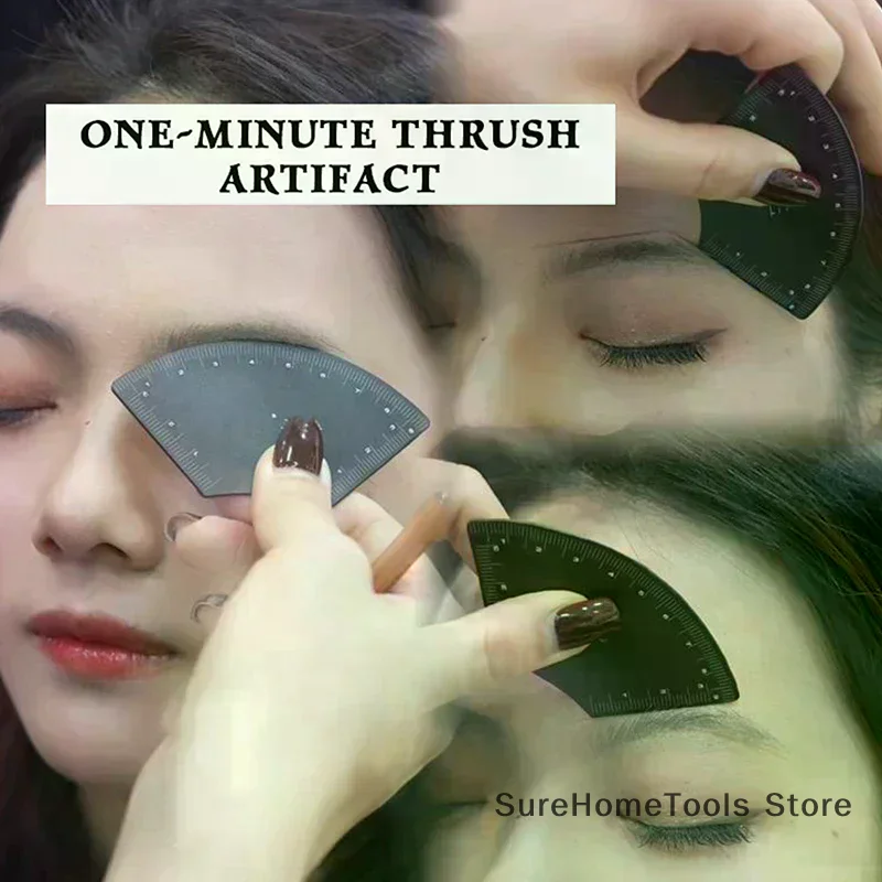 Aluminum Alloy Eyebrow Mapping Ruler Fast Drawing Microblading Shaping Tool Permanent Makeup Design Guide Ruler Tattoo Beginners