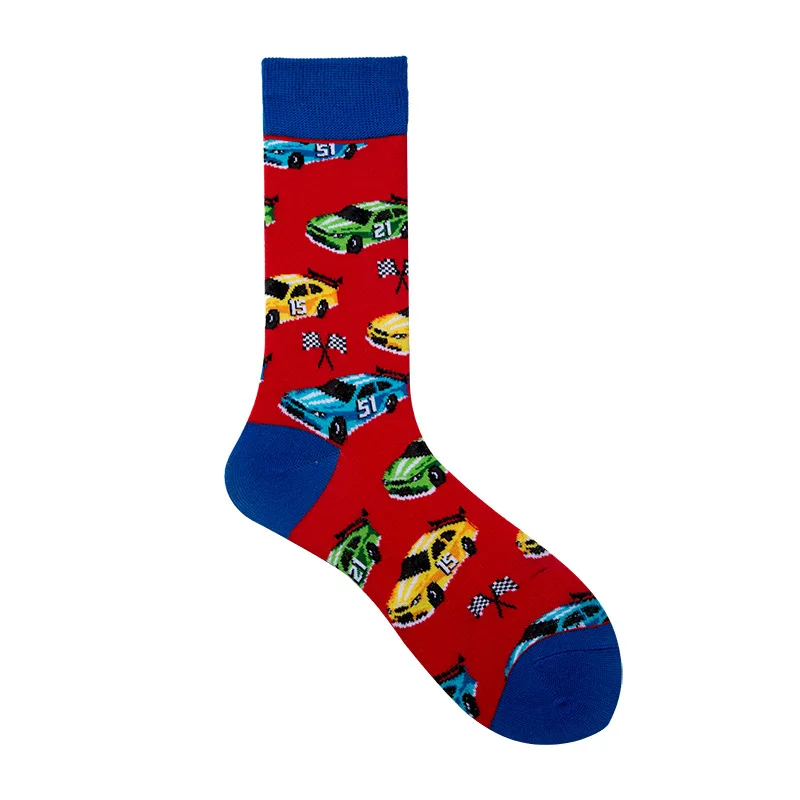 New Personality Creative Socks with Shark Beard Pattern Men\'s Socks Mid-to-high Tube Tide Socks
