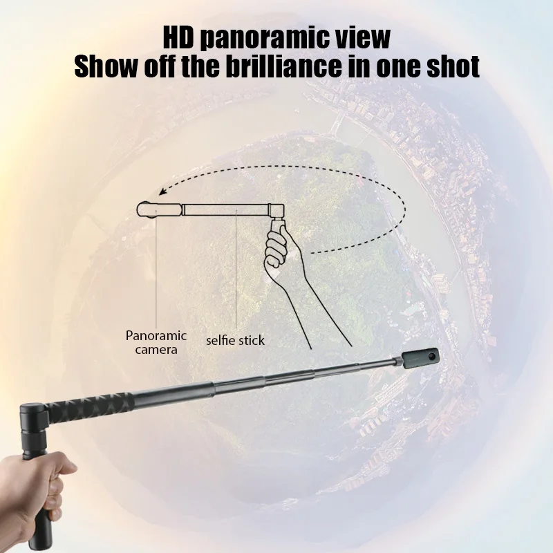 1.2m Ultra-Long Carbon Fiber Invisible Selfie Stick For Insta360 X3/X2/for DJI Action 3/GoPro Camera