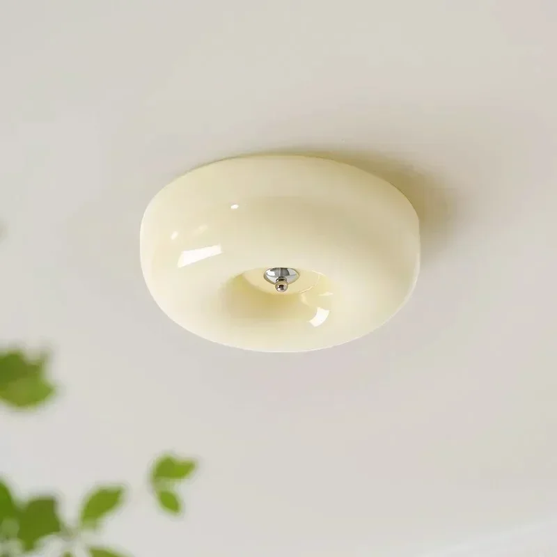 

LED Nordic Ceiling Light Minimalist White/Beige Lamp Bedroom Living Room Restaurant Study Foyer Home Interior Decoration Fixture