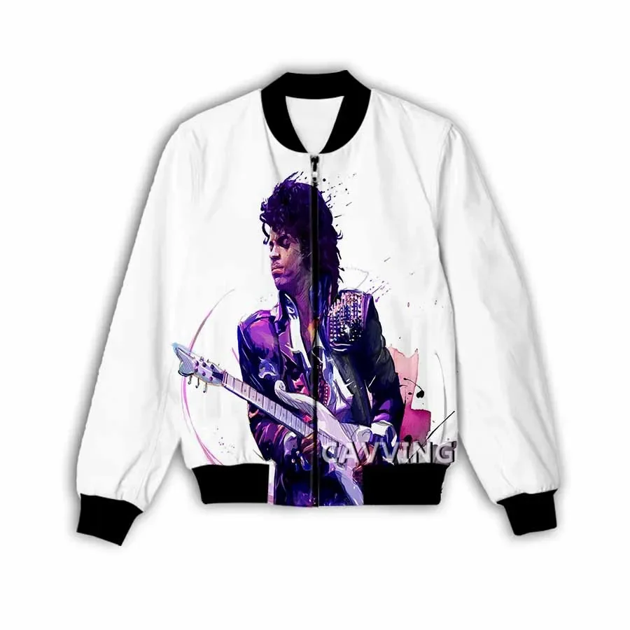 New Fashion Women/Men's 3D Print Prince Rogers Nelson  Zipper Bomber Jackets Men Overcoat Mens Coat Zip Up Jackets 3