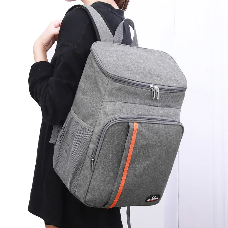 Waterdichte Koeltas AUXDIQ Koelrugzak, 30 Liter, Waterdichte Picknickrugzak, Thermische Rugzak, Geïsoleerde Koeltas Voor Picknick, Camping, Wandelen Zwart EPE Schuim Isolatie
