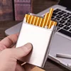 Men's  Cigarette Case Metal Silver Stainless Steel Cigarette Box Holder Smoking Tobacco for φ8.0 φ6.5, 90mm length cigarette 1