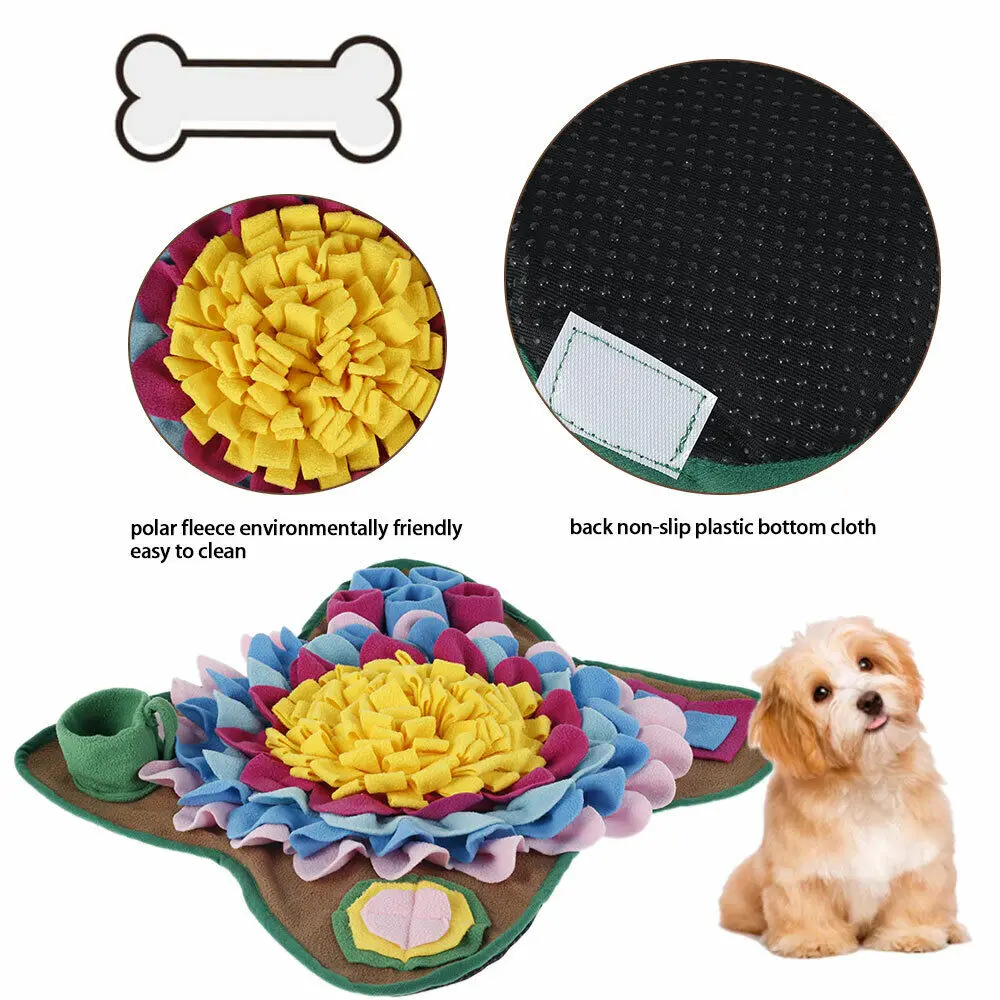 Set of 2 Snuffle Gray Mats for Dogs | Nosework Feeding Mat and Puzzle Toys