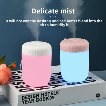 220ML Mini Air Humidifier USB Mist Maker Aroma Essential Oil Diffuser Color Night Light Large Spary for Home Bedroom Car 1
