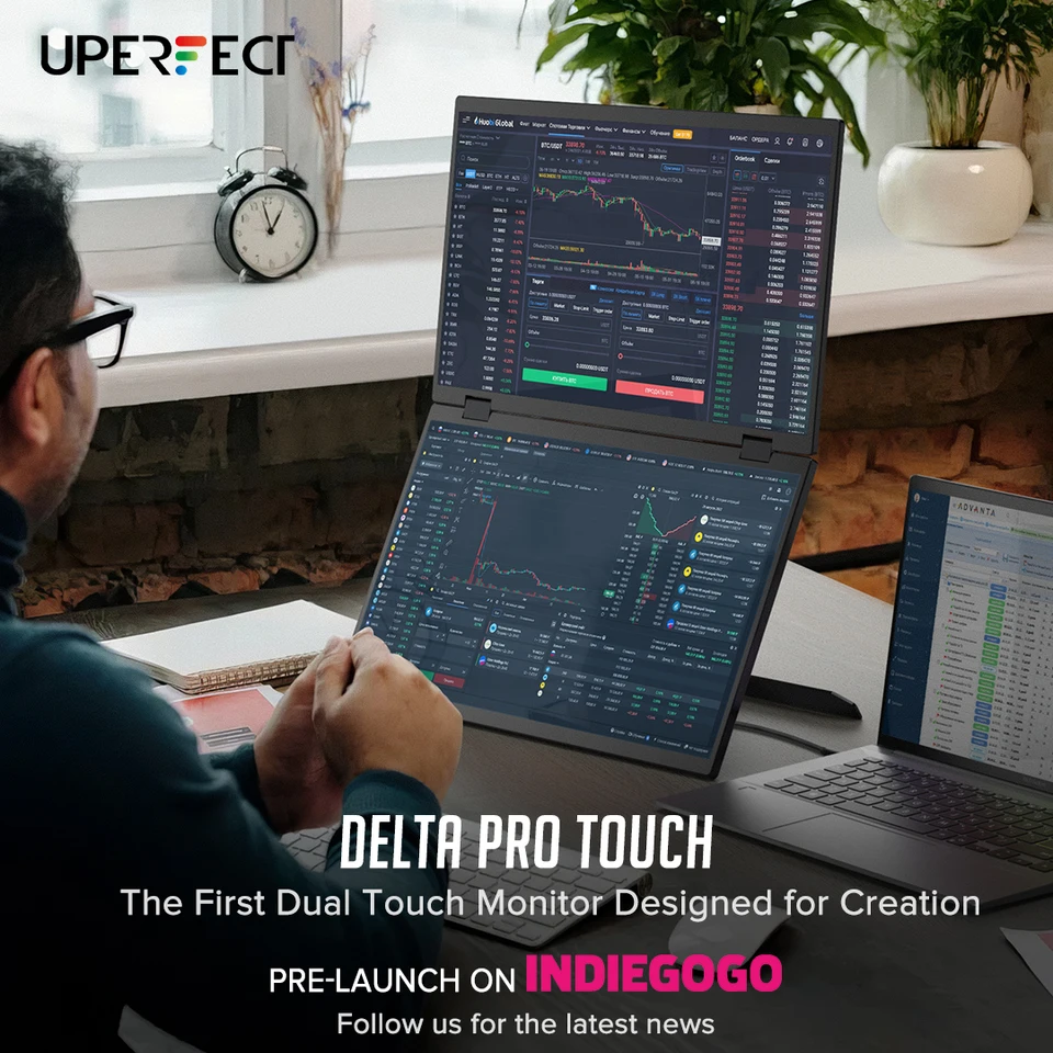 Portable Dual Touchscreen Monitor with High Resolution