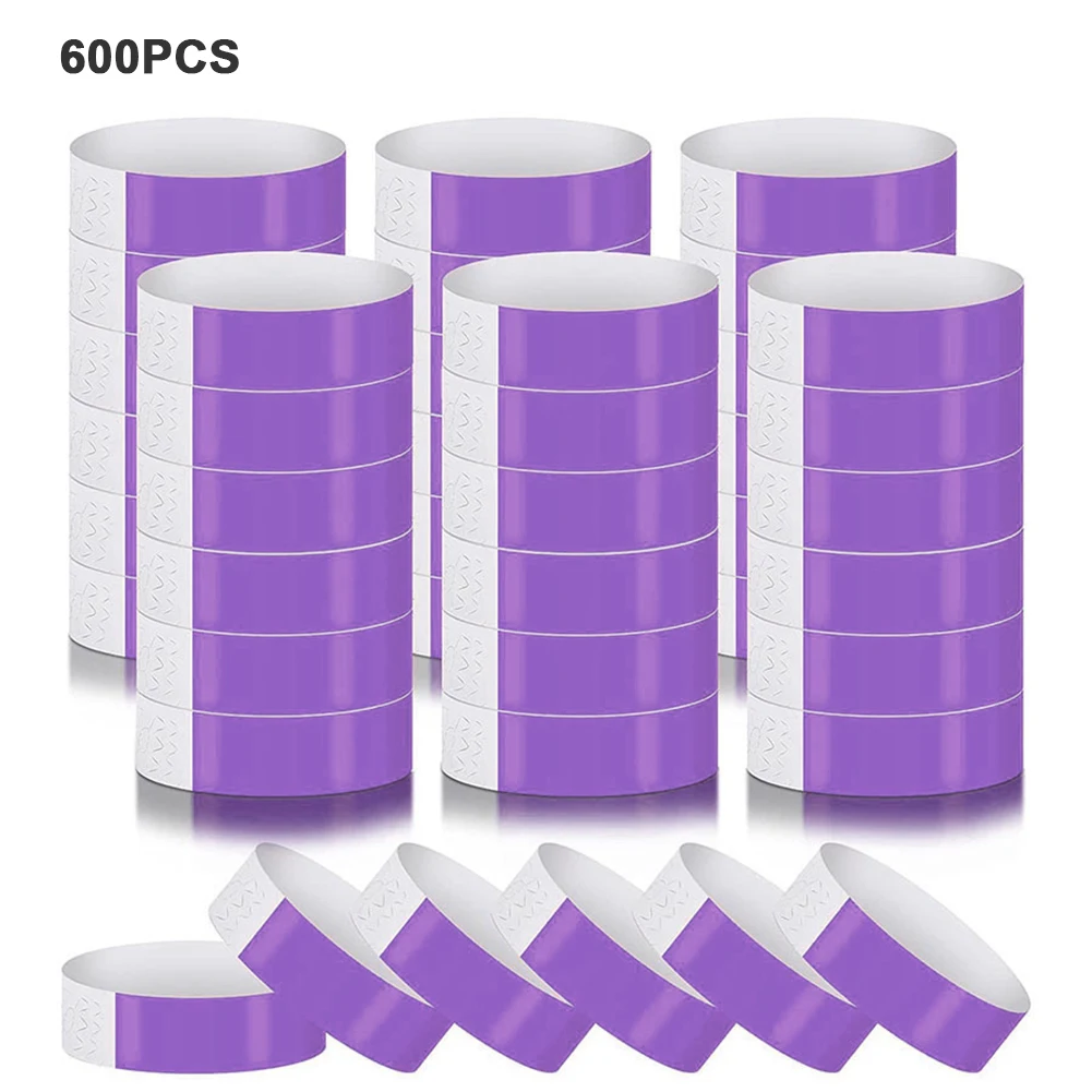 600pcs25cmAdjustableNeonWristbandConcertAdhesiveDisposable
