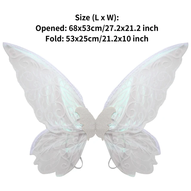 Accessoires Fée Magique Déguisement Fée Femme - Ailes, Robe, Oreilles Elfe - Noir Taille L - Halloween, Cosplay Robe Fée Avec Accessoires