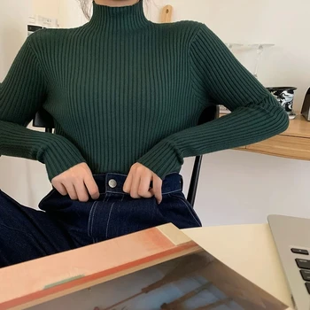 سترة AOSSVIAO 2025 أنيقة للخريف والشتاء بلوفرات نسائية بأكمام طويلة غير رسمية بياقة مدورة سترة أساسية دافئة متماسكة 3