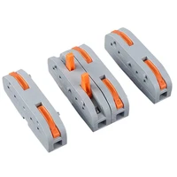 10PCS PCT-221 1 in 1 Out 2-Position Push-in Wire Connector Mini Fast Wiring Cable Splitter Universal Home Terminal Block 4