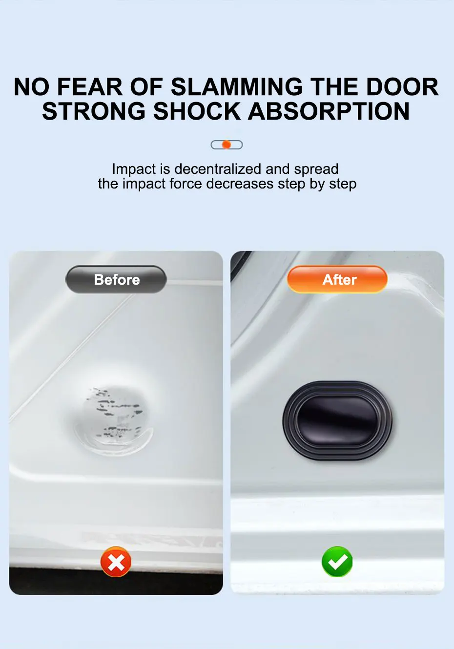 BLALION 12PCS Autotür Anti-Schock Silikon Pad Stoßdämpfende Dichtung Stamm Sound Schalldichte Verdickung Kissen Dichtung Aufkleber – Detail 7